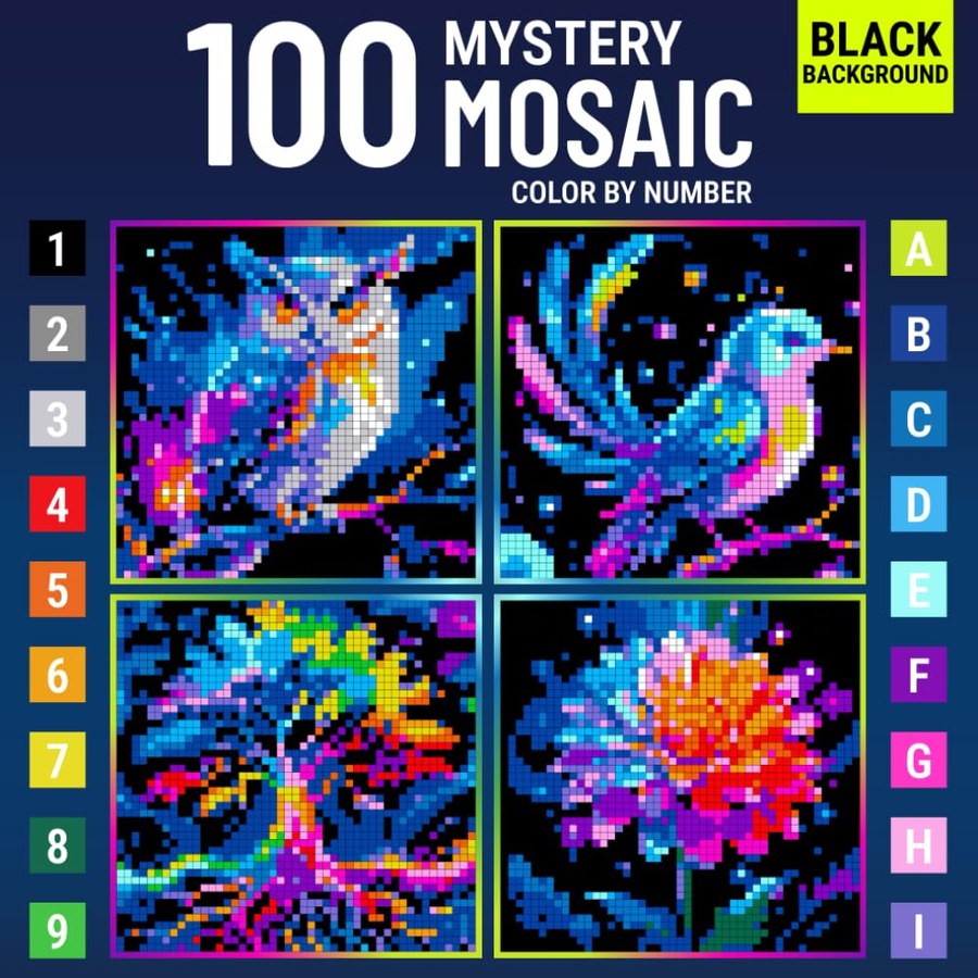 Mystery Mosaic Colorful Quest color by number book cover
