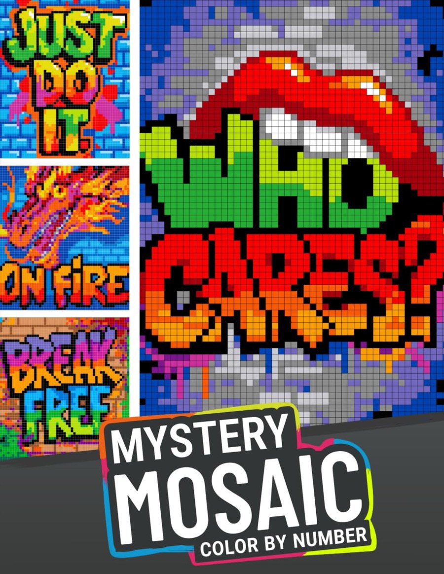 Mystery Mosaic Graffiti color by number book cover