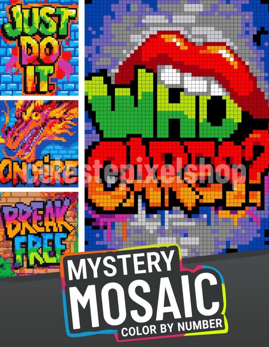 Mystery Mosaic Graffiti color by number book cover